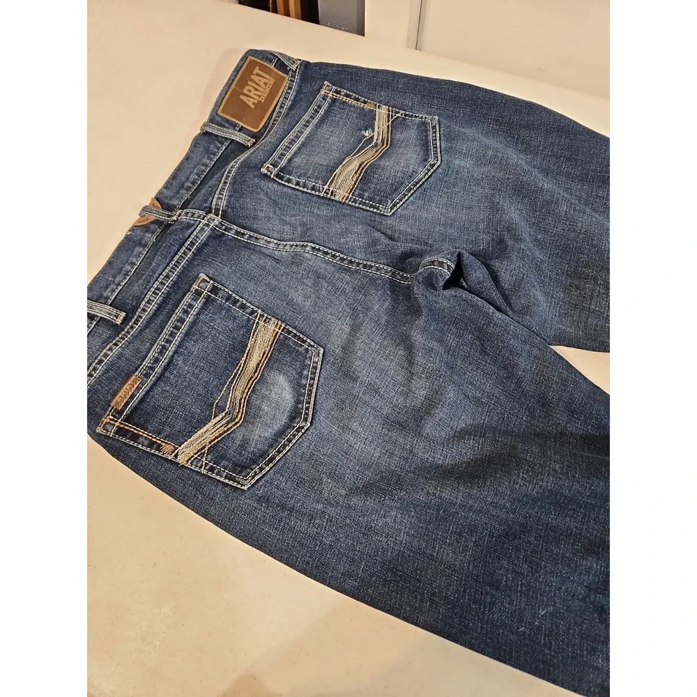 Ariat M5 Jeans Mens 36x34  Denali Straight Fit Straight Leg Thick Stitch(1792